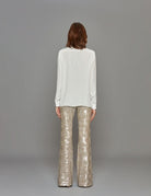 camicia inserti pizzo panna - n21 alessandro dell'acqua - camicia manica lunga