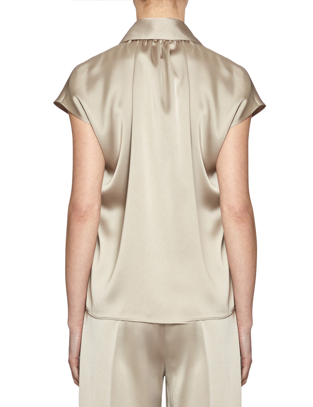 camicia manica aletta raso polvere - blufrida - camicia manica corta