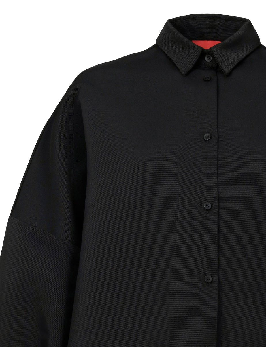 camicia manica pipistrello nero - co.go - camicia manica lunga