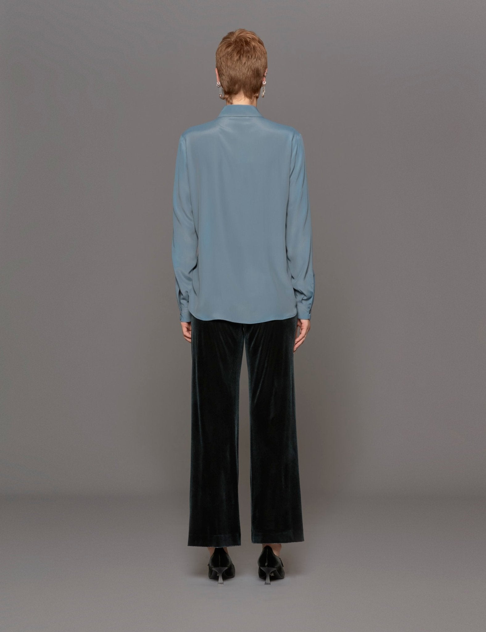 camicia misto seta polvere - blufrida - camicia manica lunga