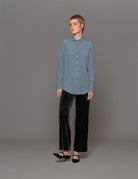 camicia misto seta polvere - blufrida - camicia manica lunga