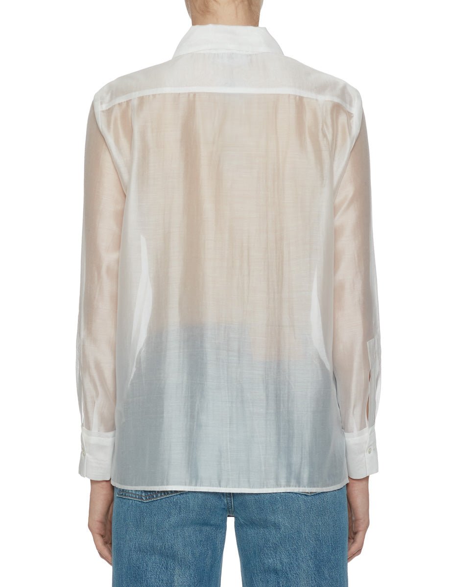 camicia mussola dritta bianco - blufrida - camicia manica lunga