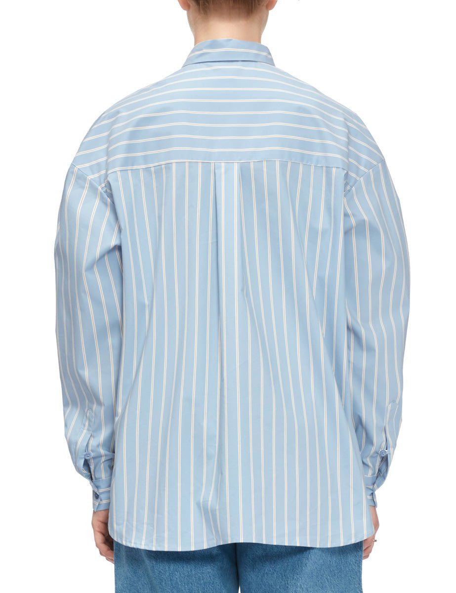 camicia over bastoncino bianco azzurro - stella jean - camicia manica lunga