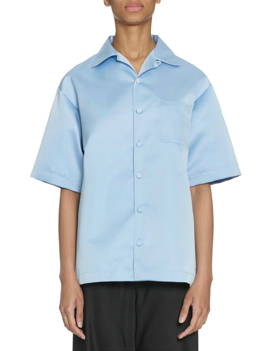 camicia over duchesse azzurro - n21 alessandro dell'acqua - camicia manica corta