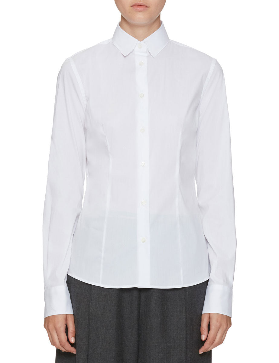 camicia pinces stretch bianco - mazzarelli - camicia manica lunga