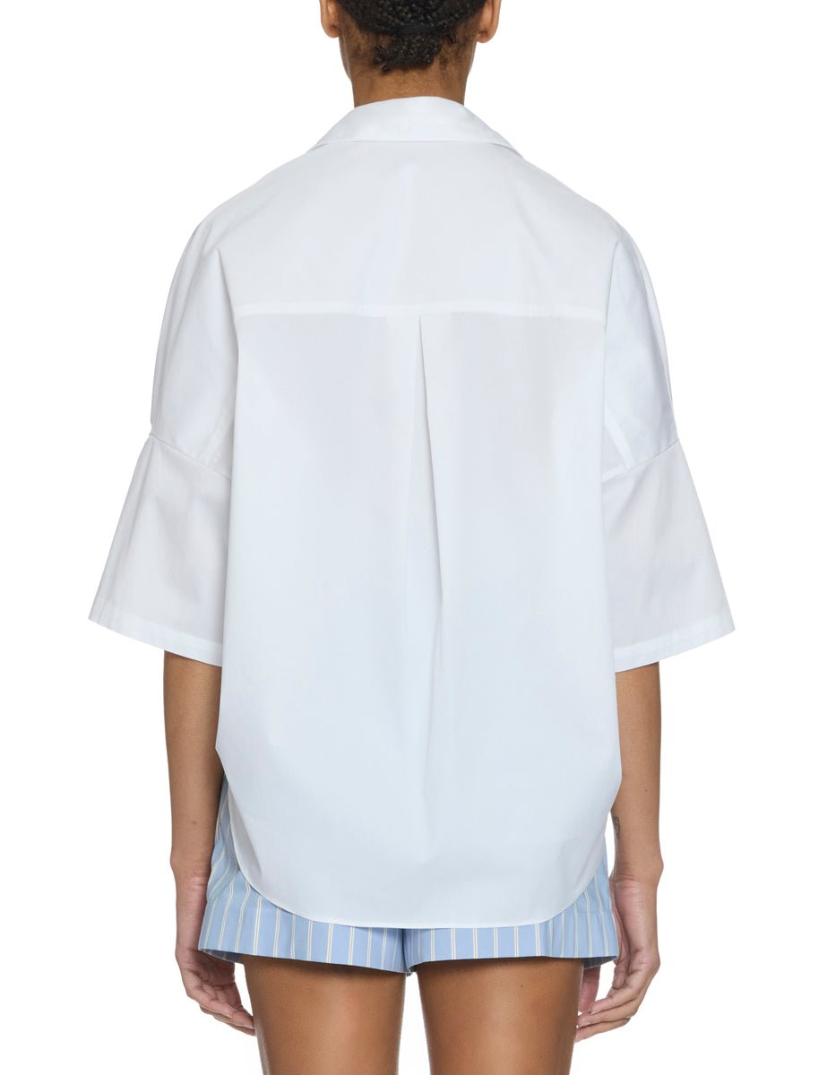 camicia popeline bianco ottico - blufrida - camicia manica corta