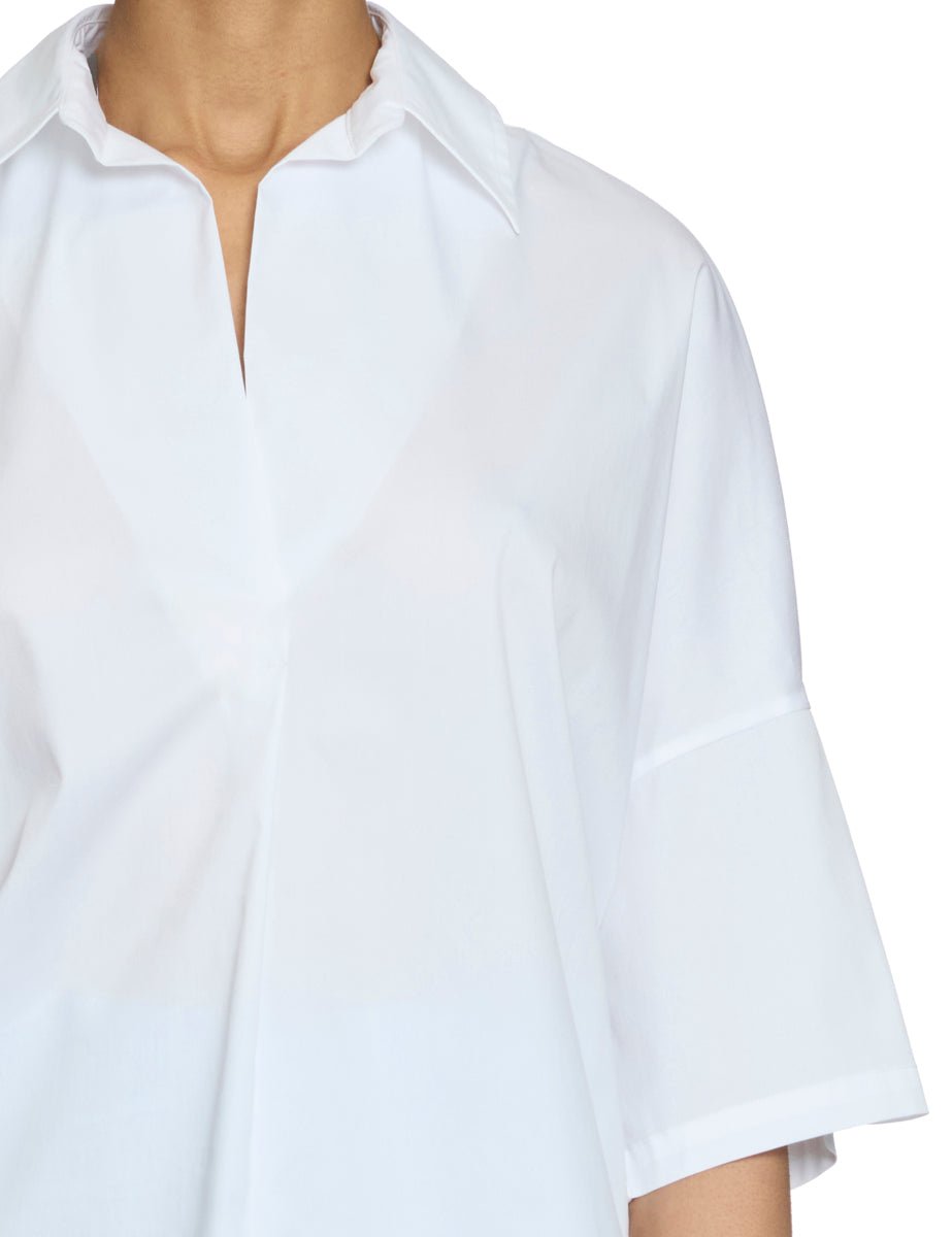 camicia popeline bianco ottico - blufrida - camicia manica corta