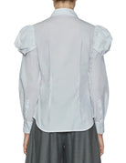 camicia regular intarsio micro bianco - vivetta - camicia manica lunga
