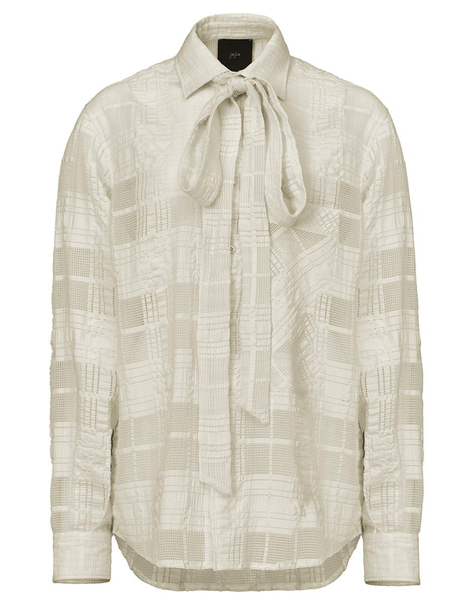 camicia rob cravattino panna - jejia - camicia manica lunga