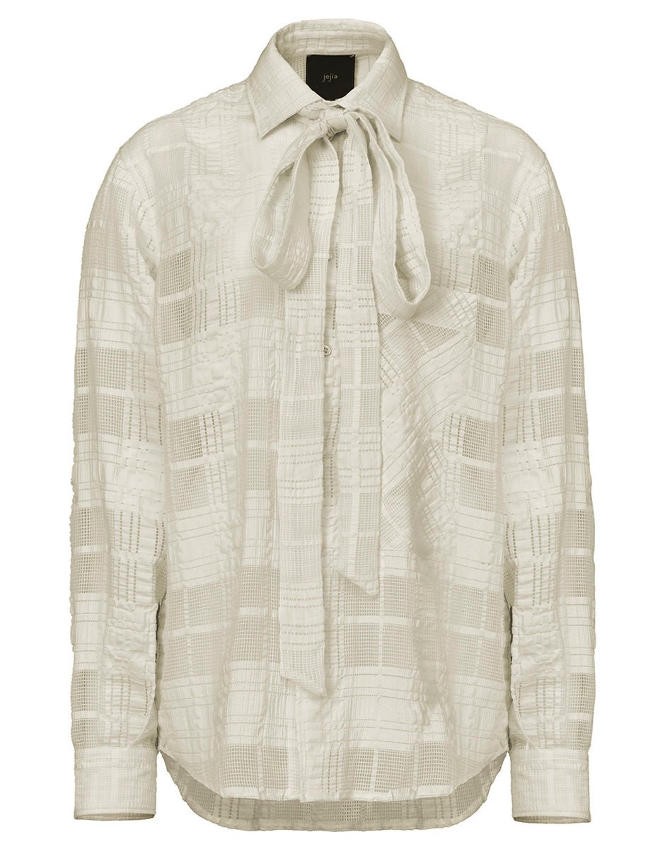 camicia rob cravattino panna - jejia - camicia manica lunga