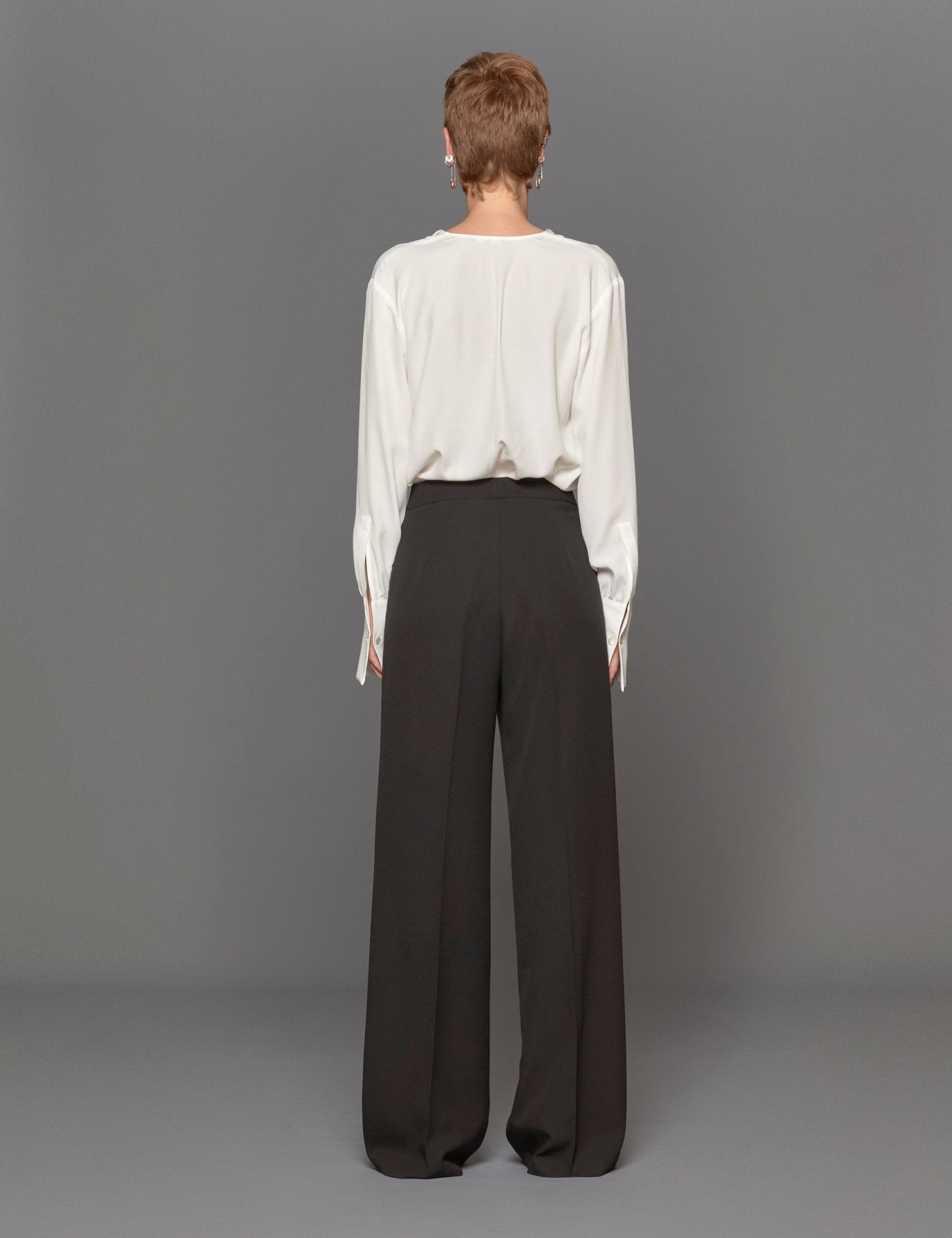 camicia volant georgette bianco - blufrida - camicia manica lunga