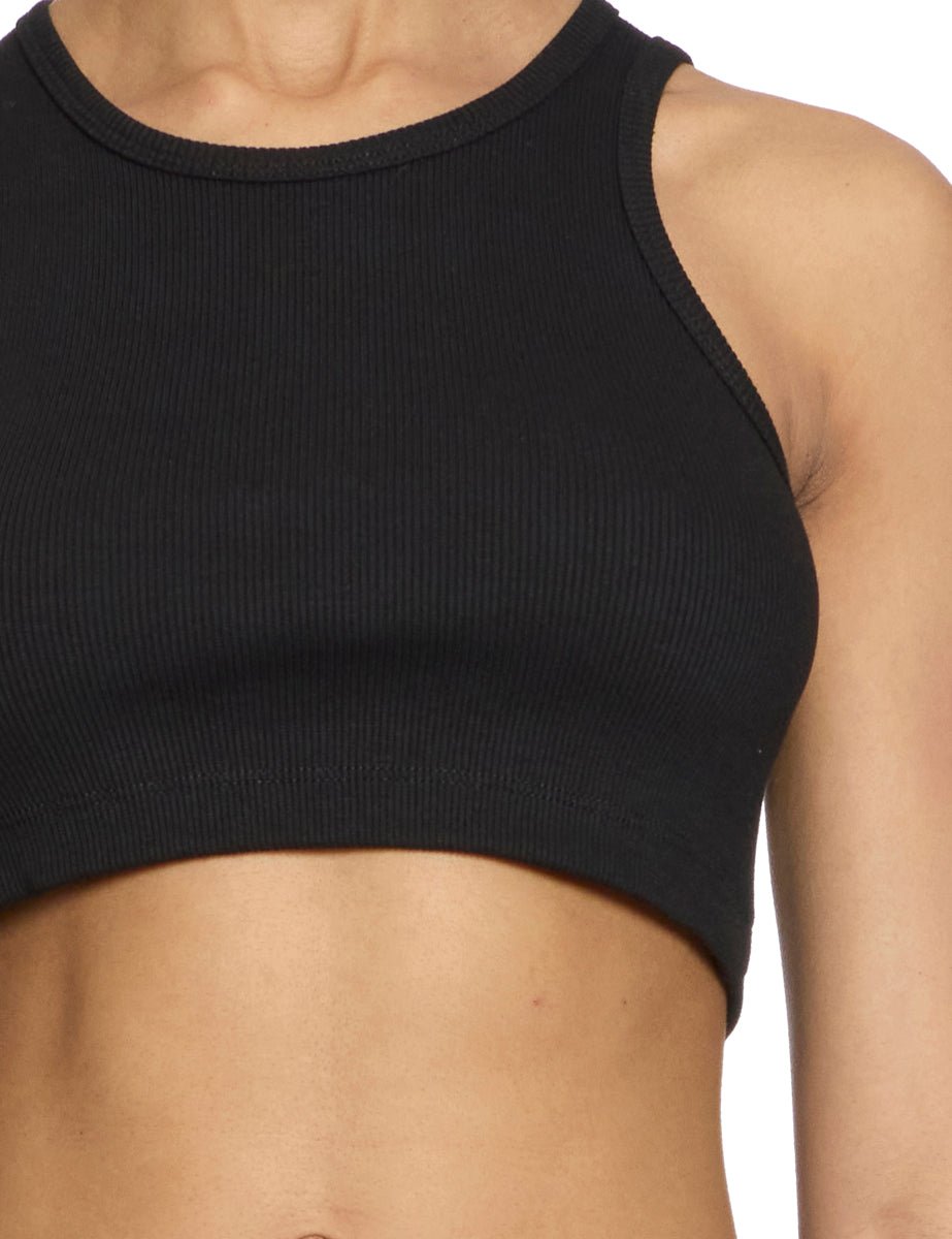 canotta cropped cotone black - nineminutes - top