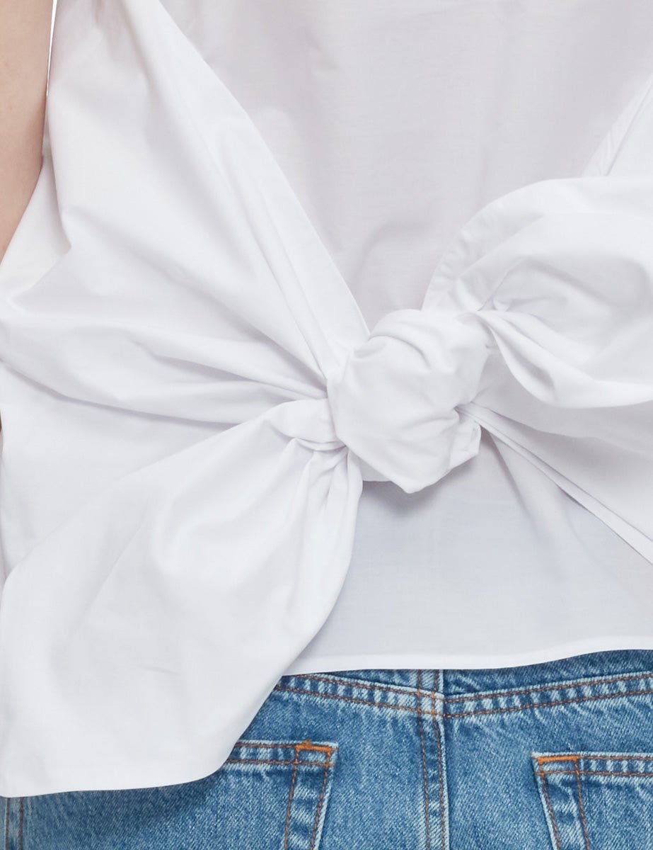 canotta fiocco back cotone bianco - n21 alessandro dell'acqua - canotta