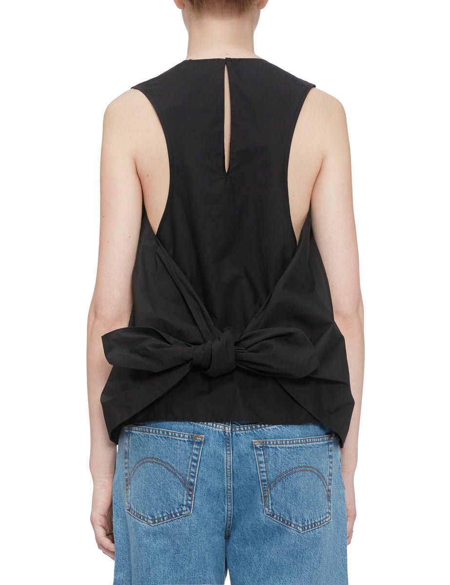 canotta fiocco back cotone nero - n21 alessandro dell'acqua - canotta