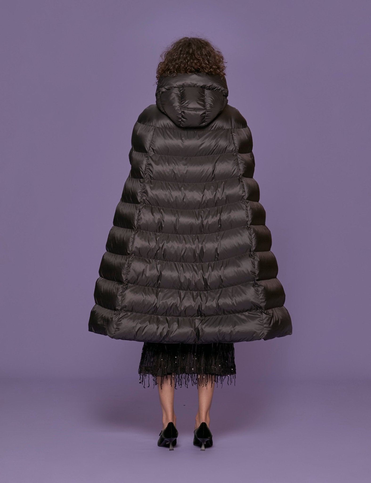 cappa piumino lunga nero - vivetta - stola