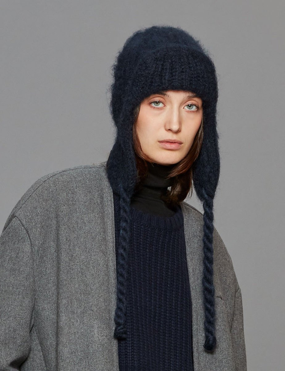 cappello mohair notte - forte forte - cappello