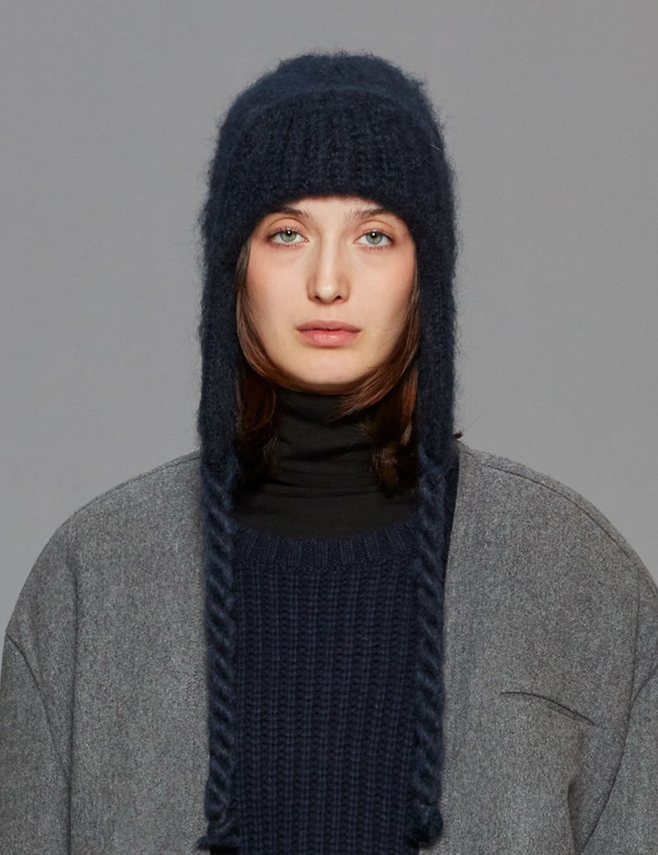 cappello mohair notte - forte forte - cappello