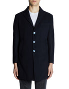 cappotto baronetto monopetto blu - blufrida - cappotto