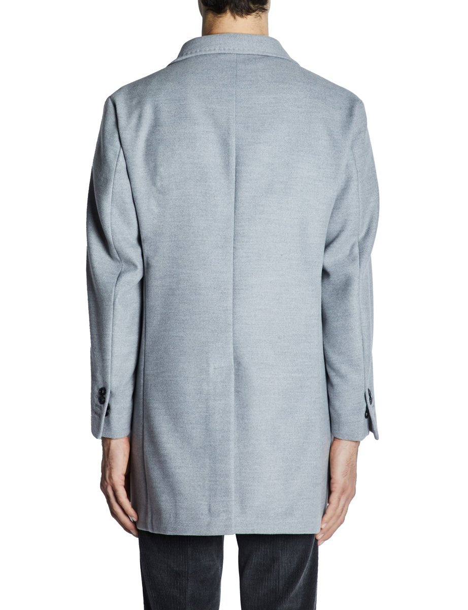 cappotto baronetto monopetto grigio - blufrida - cappotto