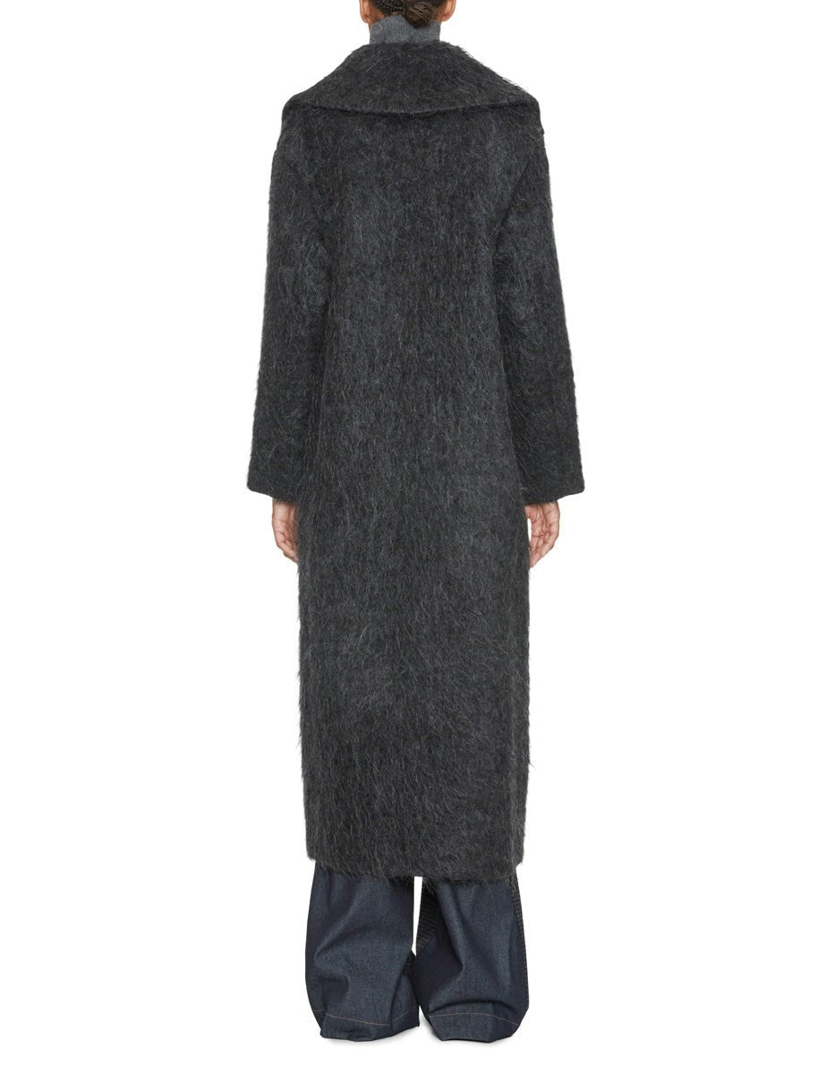 cappotto collo ampio antracite - roberto collina - cappotto