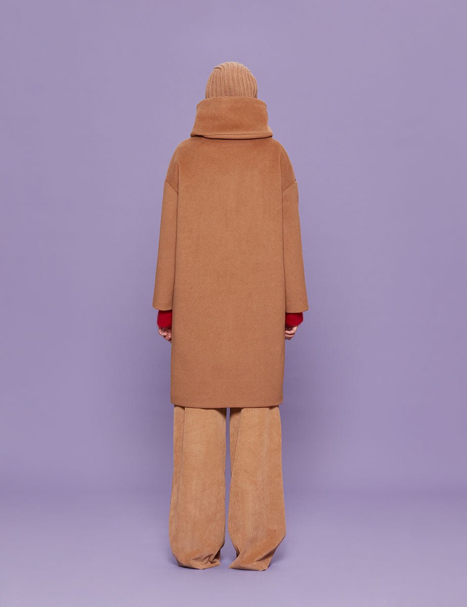 cappotto doppiopetto camel - blufrida - cappotto