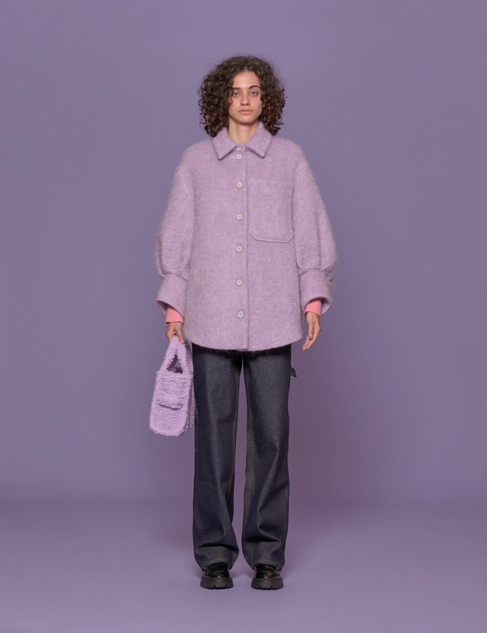 cappotto furry lilla - t_coat - cappotto