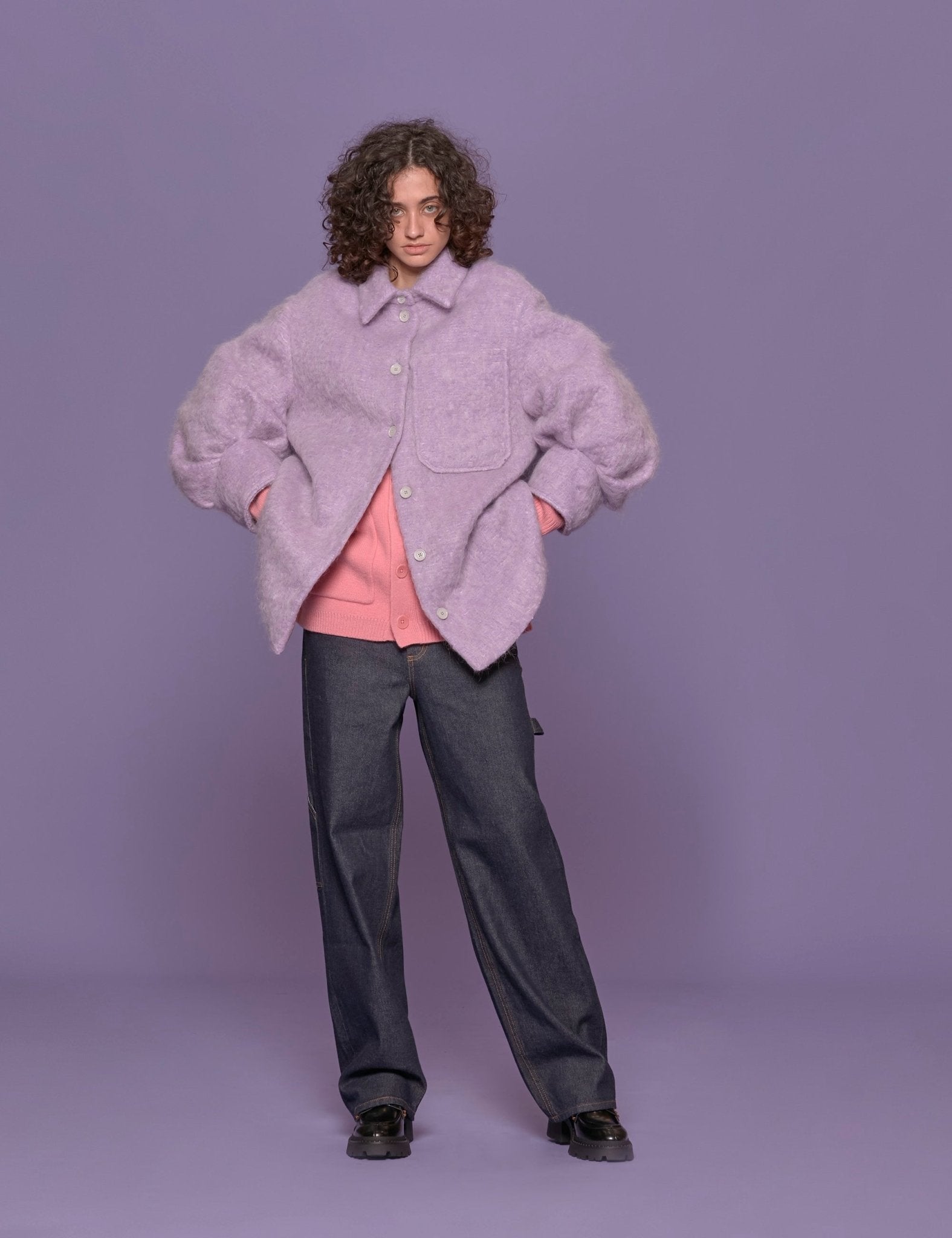 cappotto furry lilla - t_coat - cappotto