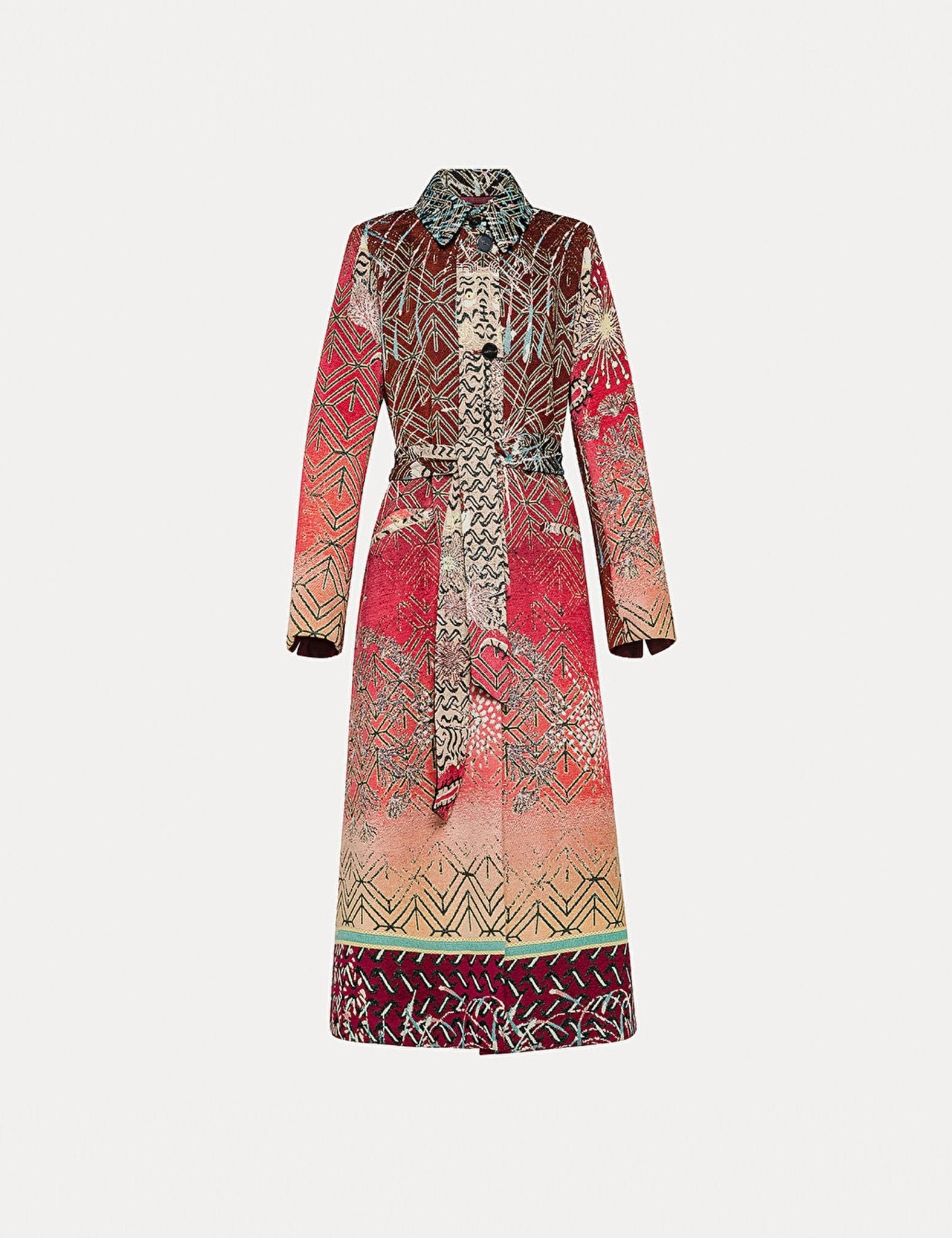 cappotto jaquard fantasia multicolor - forte forte - cappotto