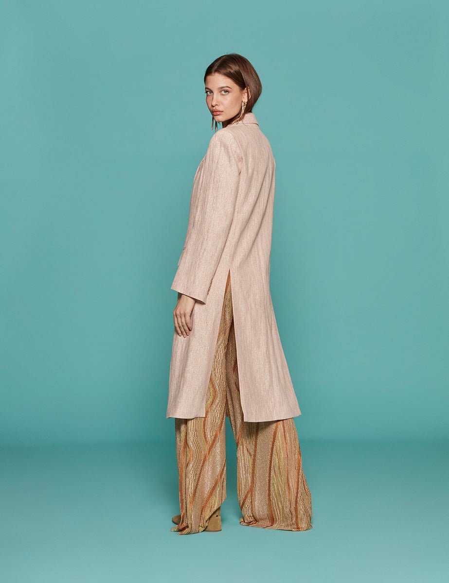 cappotto lino lurex petalo - forte forte - cappotto