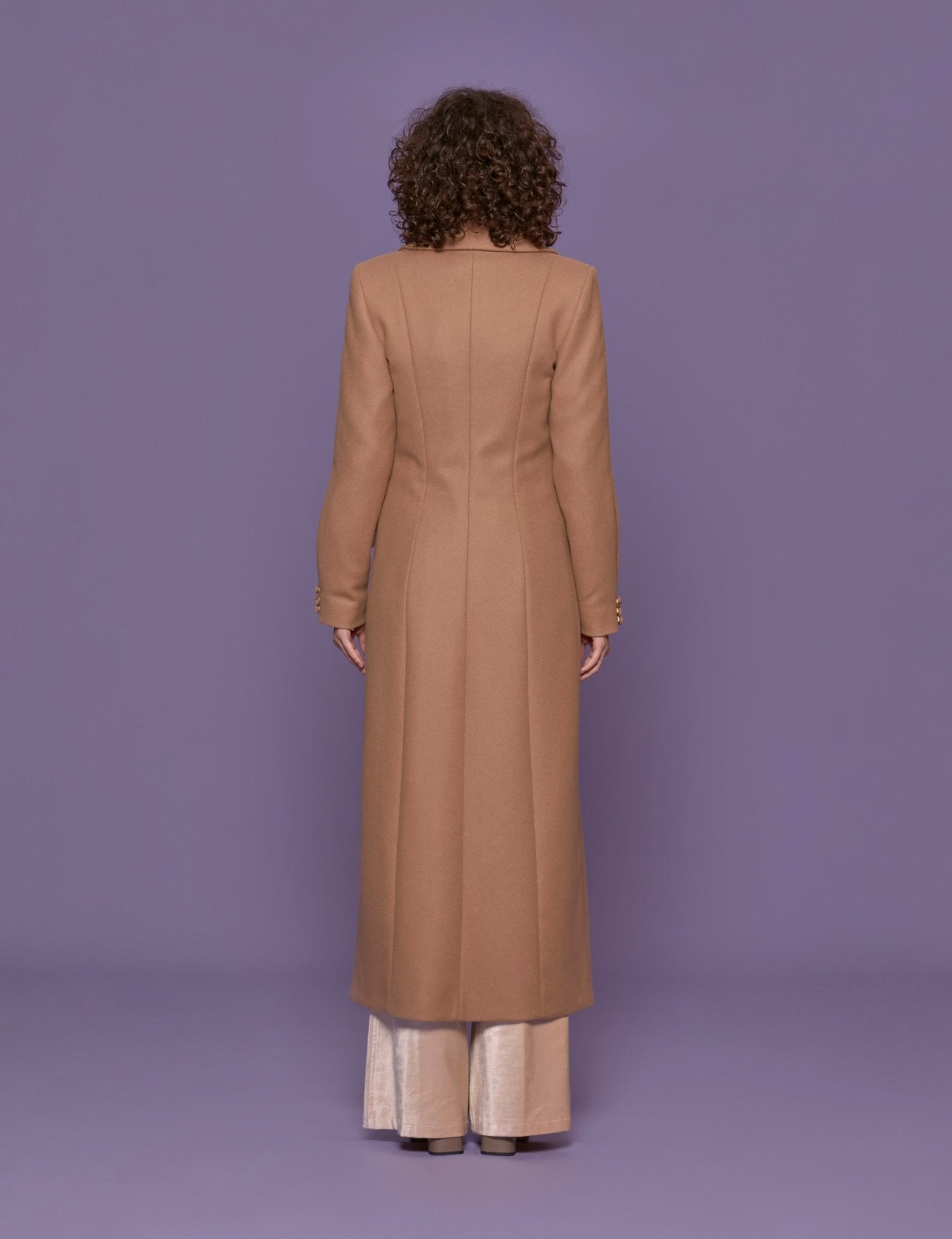 cappotto lungo slim cammello - vivetta - cappotto