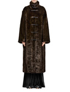 cappotto mandarin ecofur dark brown - rohe - cappotto