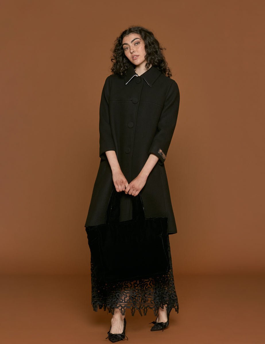 cappotto minimal nero - n21 alessandro dell'acqua - cappotto