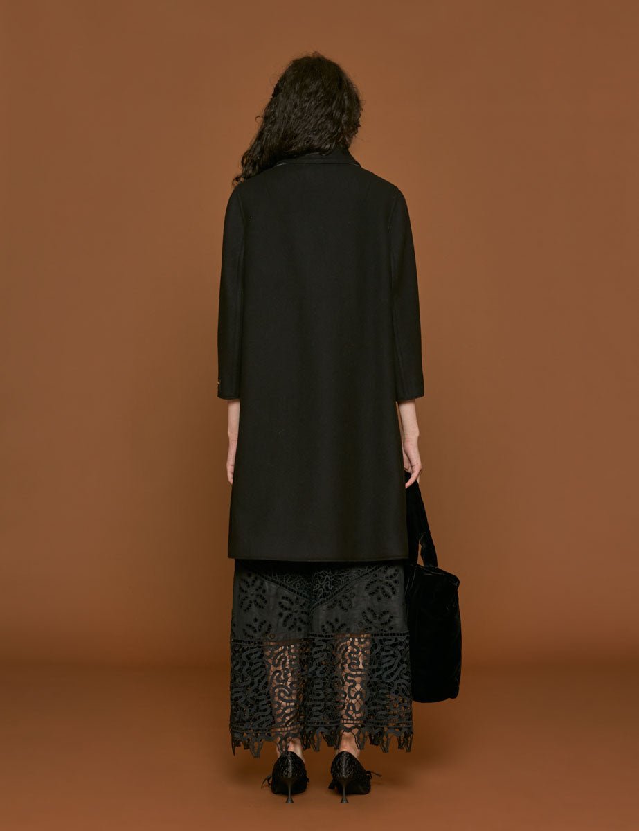 cappotto minimal nero - n21 alessandro dell'acqua - cappotto