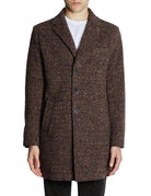 cappotto monopetto boucle bordeaux - bob - cappotto