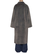 cappotto monopetto lungo dark grey - molliolli - cappotto