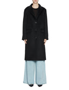cappotto monopetto nero - blufrida - cappotto