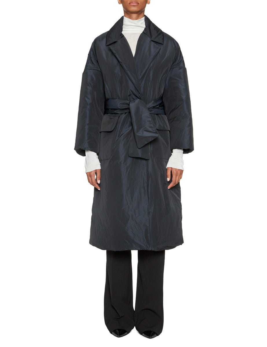 cappotto ovatta over blu notte - co.go - cappotto