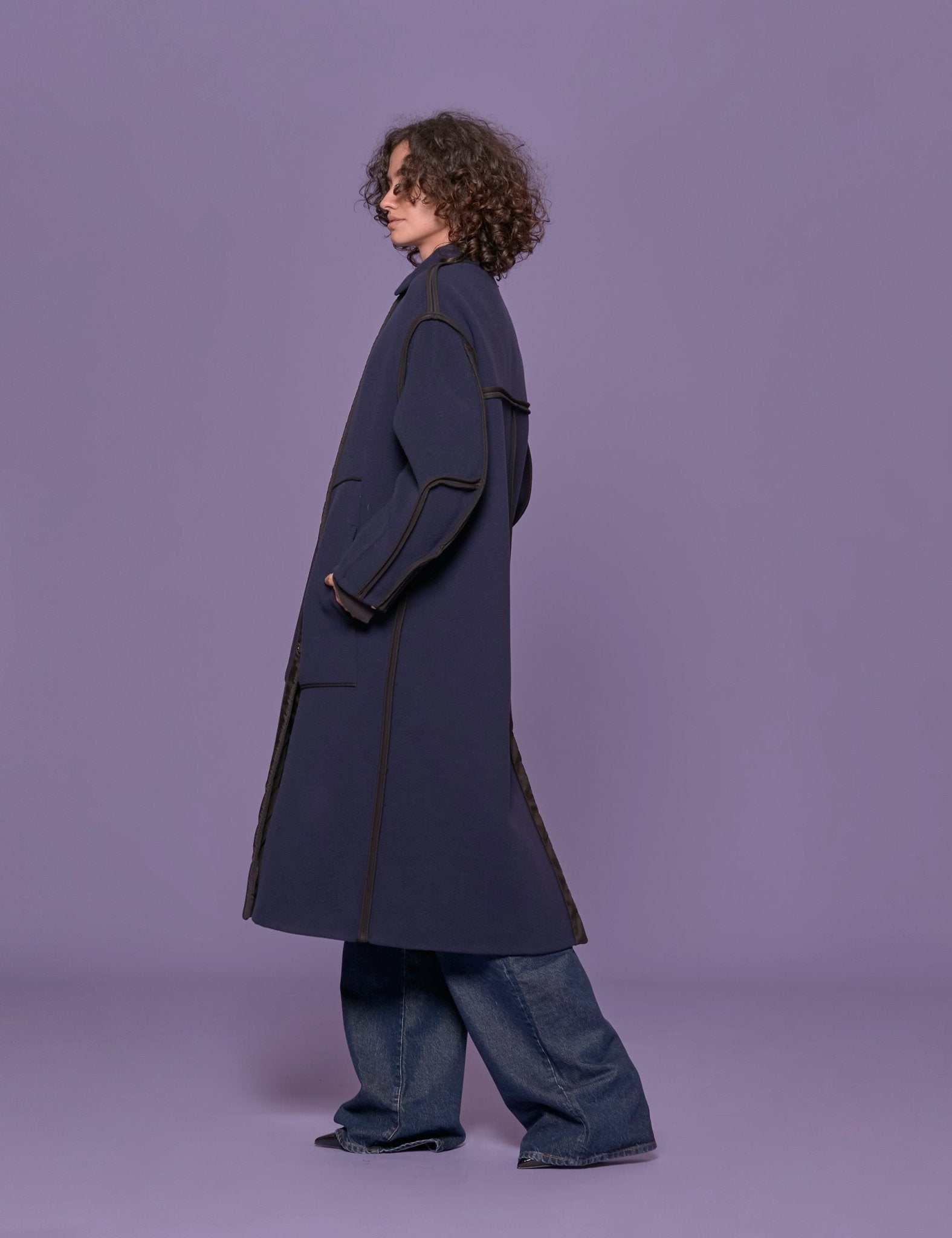 cappotto velour blu - t_coat - cappotto