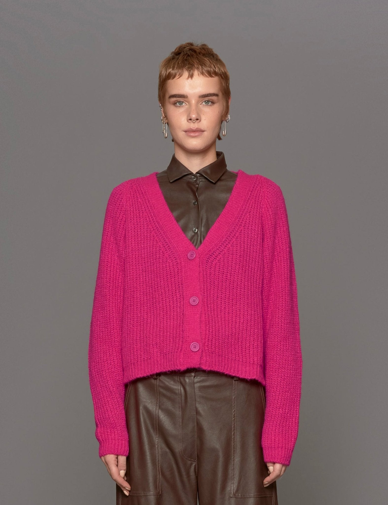 cardigan fuxia - blufrida - cardigan