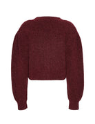cardigan lana alpaca zinfandel bordeaux - rotate - cardigan