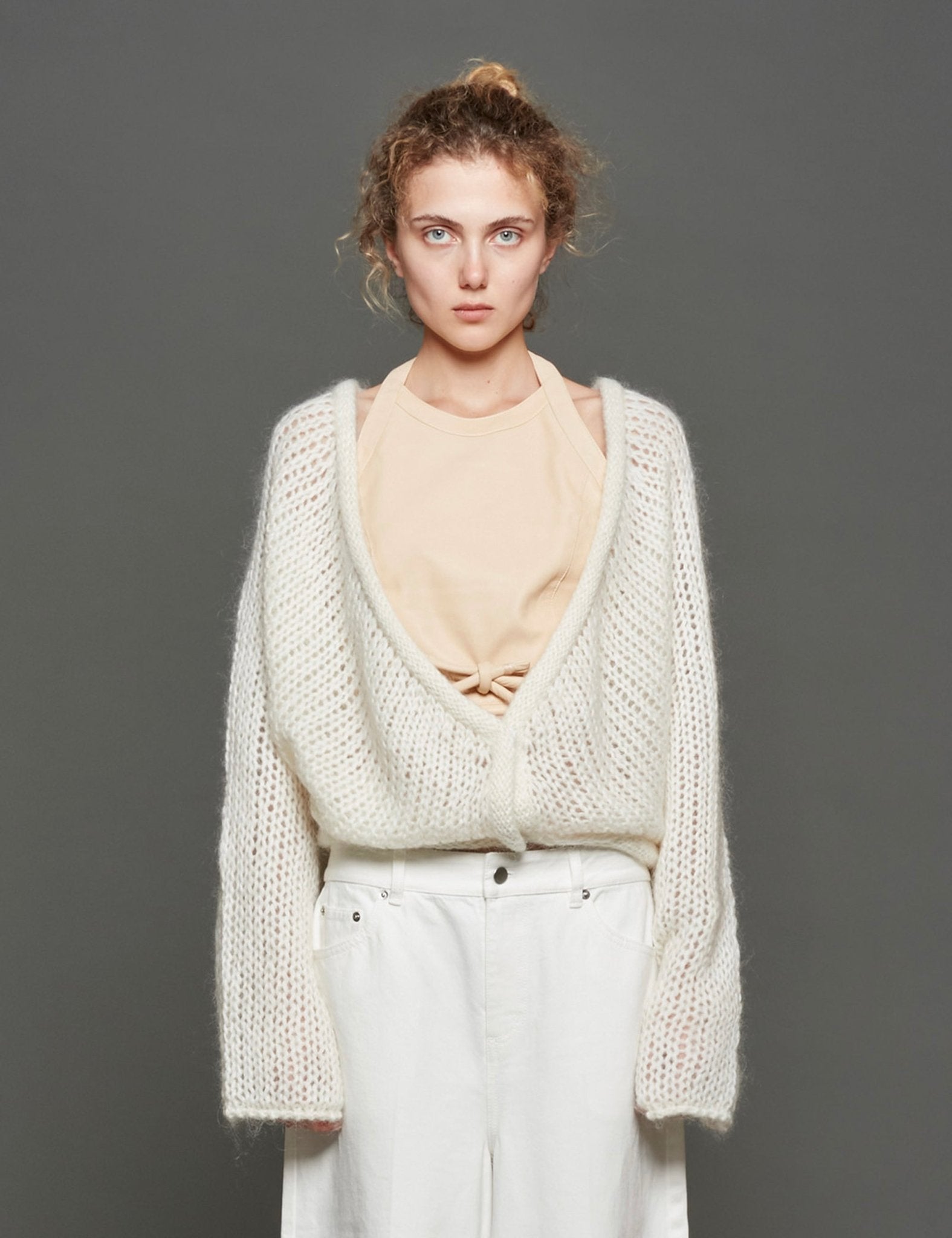 cardigan mohair bianco - forte forte - cardigan