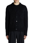 cardigan mohair rombi paillettes nero - a paper kid - cardigan
