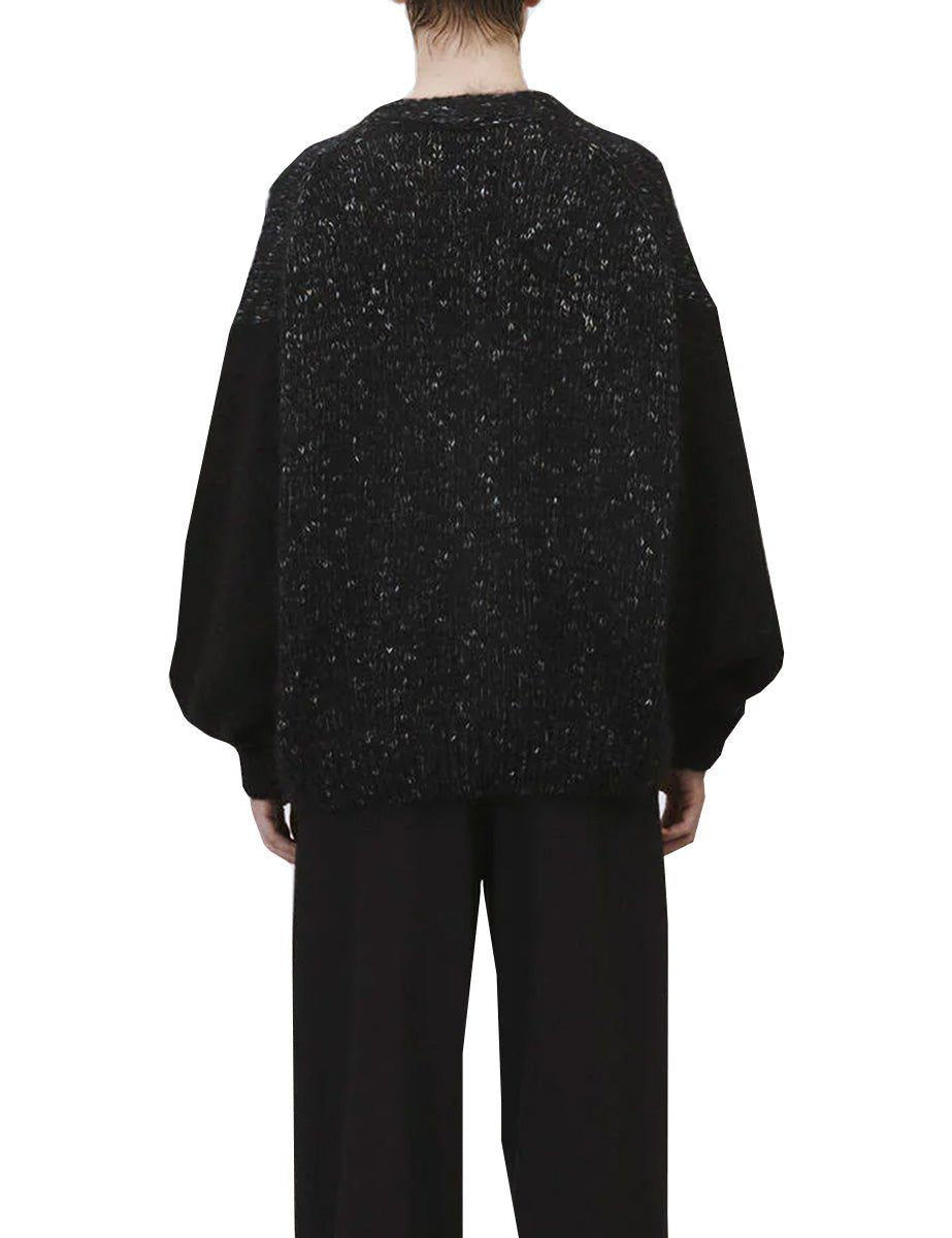 cardigan mohair soft tricot nero - alysi - cardigan