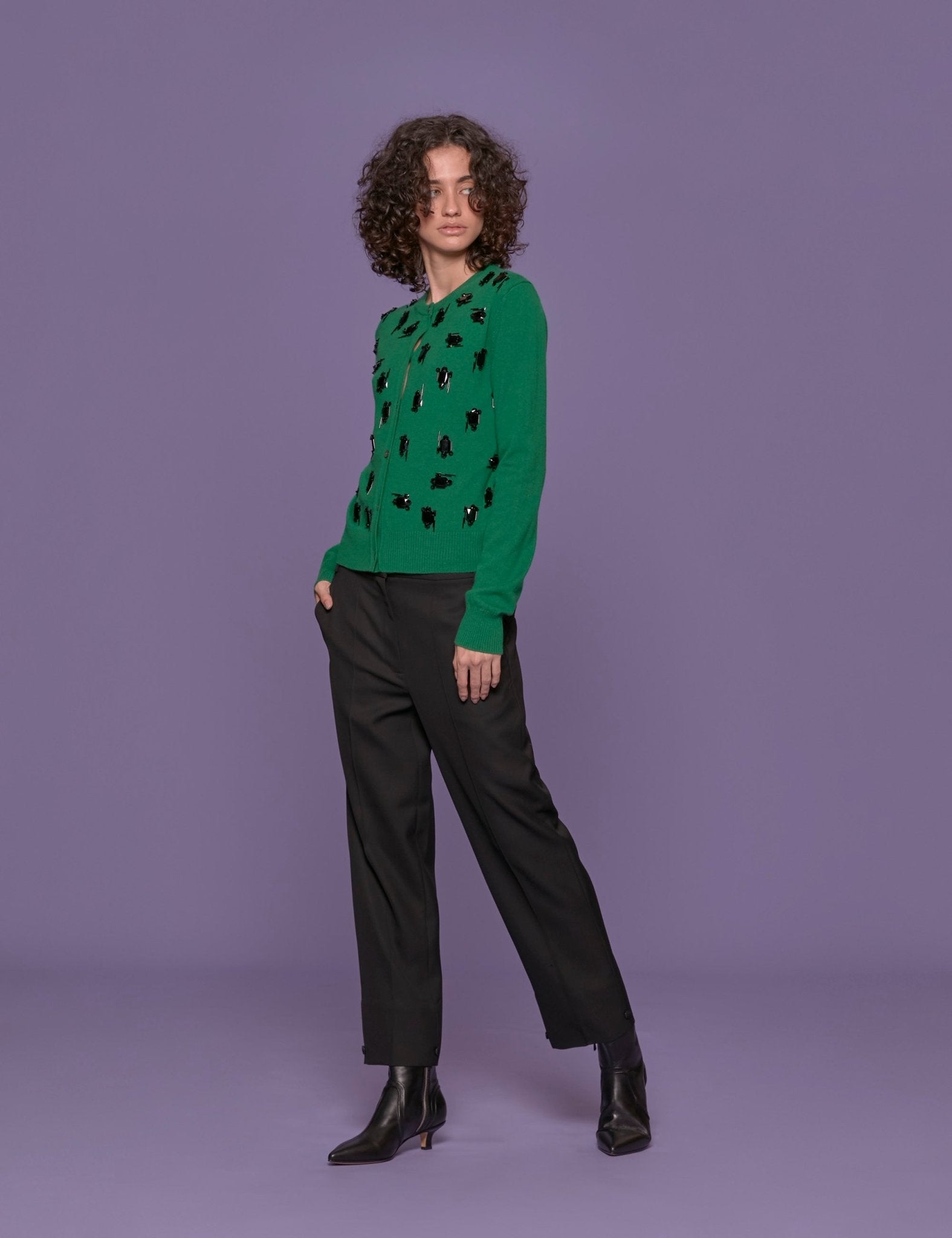 cardigan pietre verde - n21 alessandro dell'acqua - cardigan