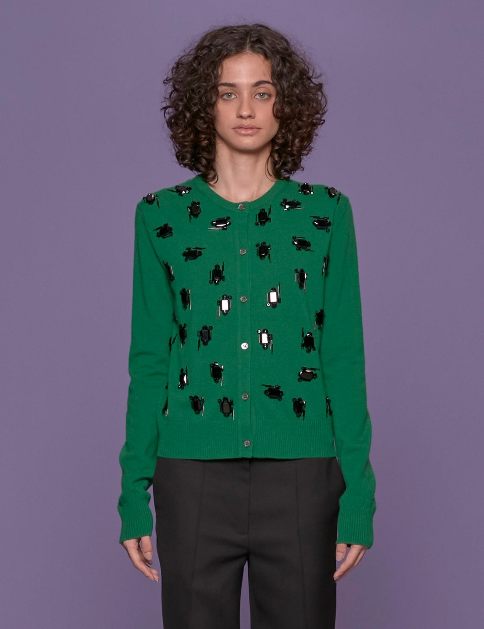 cardigan pietre verde - n21 alessandro dell'acqua - cardigan