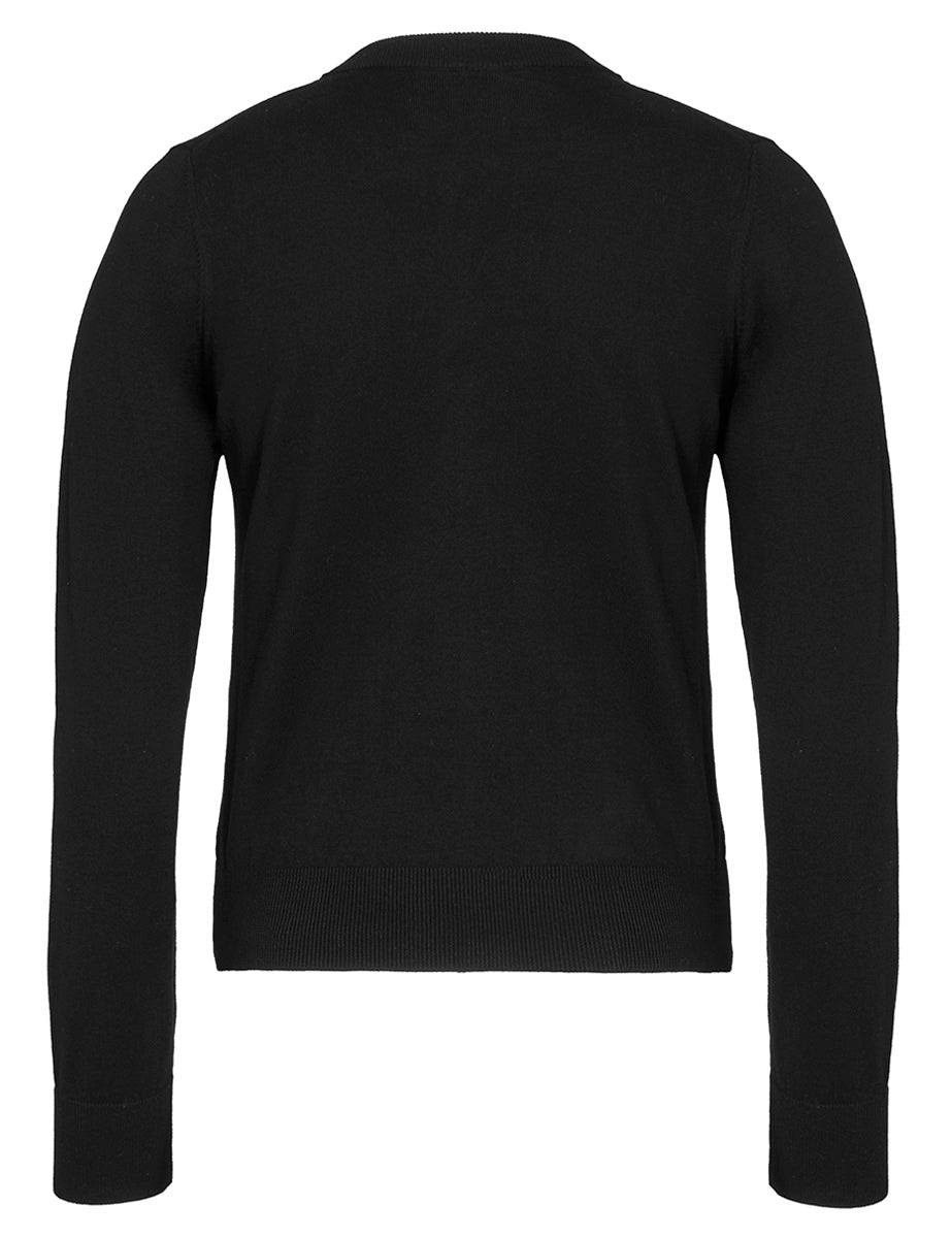 cardigan rebecca cotone nero - alpha - cardigan