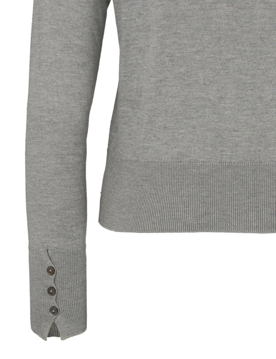 cardigan rebecca seta cashmere granito - alpha - cardigan