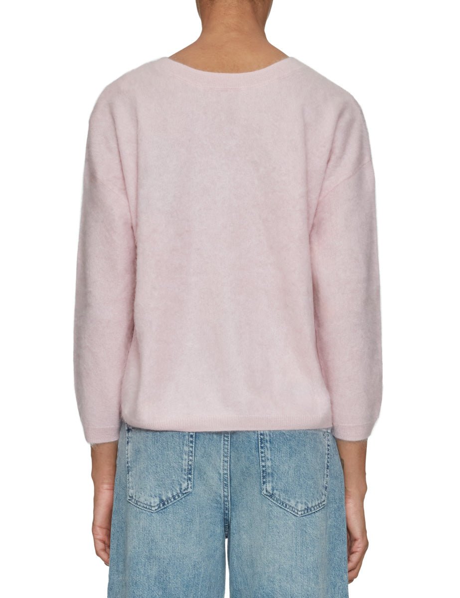 cardigan spazzolato debora rosa chiaro - absolut cashmere - cardigan
