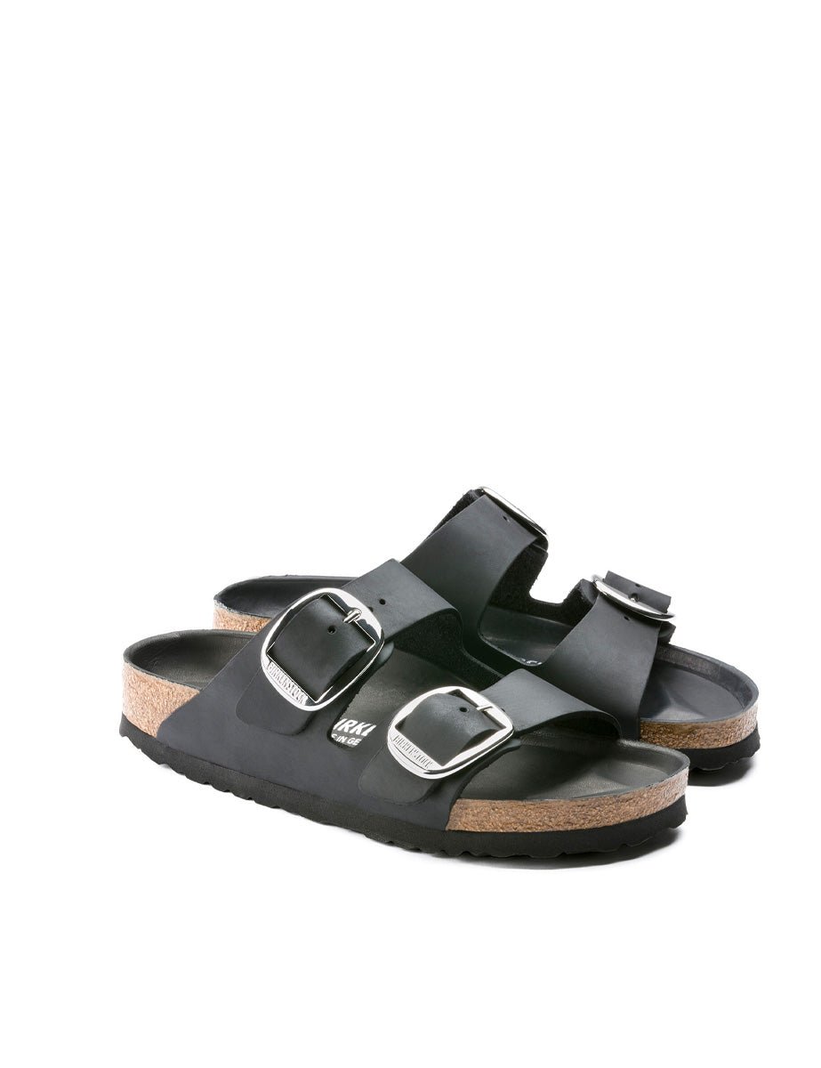 ciabatta arizona big buckle nero - birkenstock - ciabatta