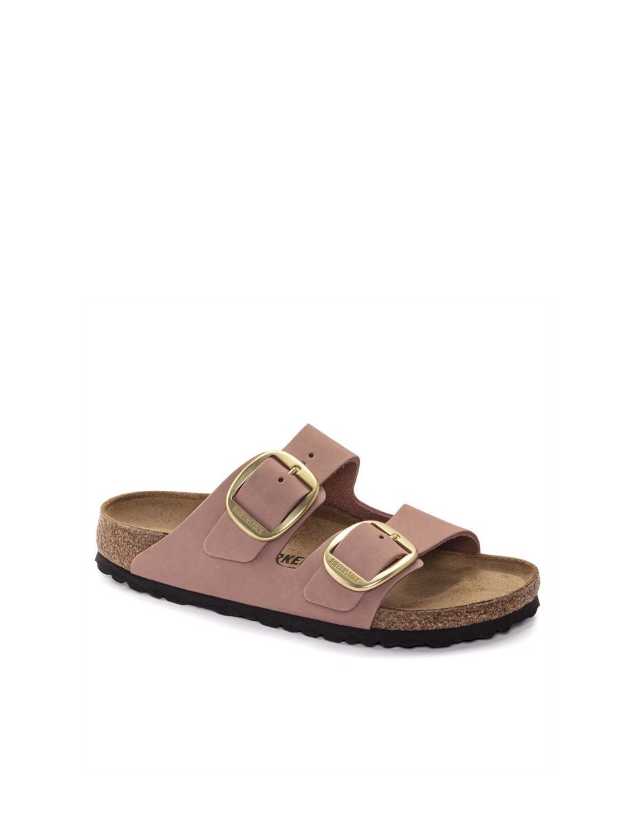 ciabatta arizona big buckle nubuck soft pink - birkenstock - ciabatta